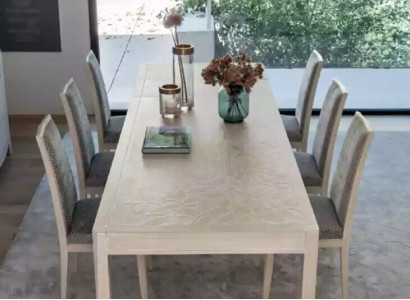 Stuhl Gruppe Garnitur Tisch 6x Stühle Esszimmer Design Holz Essgruppe 7tlg